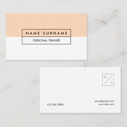 Moderner Trainer-saubere Visitenkarte (Vorne/Hinten)