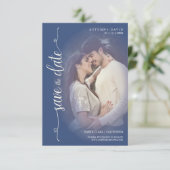 Moderner Transparenzeffekt in blauem Verlobtem Fot (Stehend Vorderseite)