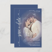 Moderner Transparenzeffekt in blauem Verlobtem Fot (Vorne/Hinten)