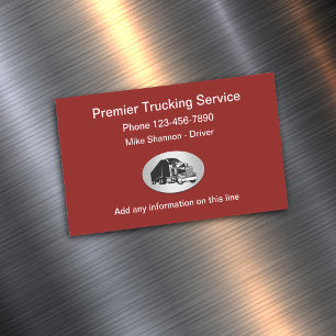 Moderner Transportservice Magnetische Visitenkarte