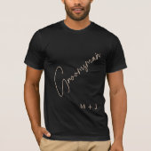 Moderner Trauzeuge | Beige + Schwarzes Skript T-Shirt (Vorderseite)