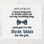 Moderner Trauzeuge Bierflaschenetikett (Einzelnes Label)