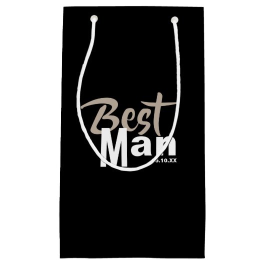 Moderner Trauzeuge Kleine Geschenktasche Kleine Geschenktüte (Vorderseite)