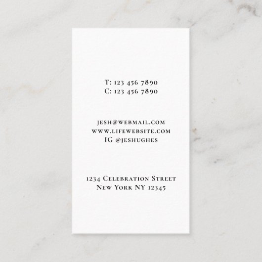 Moderner Tree Life Coach Visitenkarte (Rückseite)