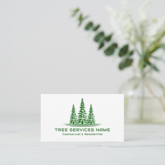 Moderner Tree Logo Tree Service Visitenkarte (Stehend Vorderseite)