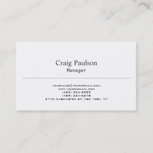 Moderner Trend Schlichte Schwarz-weiße Visitenkart Visitenkarte