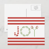 Moderner Trend Weihnachtsfest Postkarte (Vorne/Hinten)