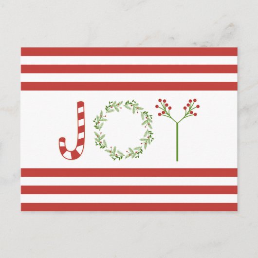 Moderner Trend Weihnachtsfest Postkarte (Vorderseite)