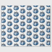 Moderner Trendfarbener Pumpkin Coquette Bow Geschenkpapier (Flach)