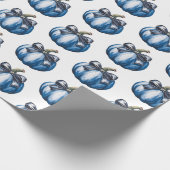 Moderner Trendfarbener Pumpkin Coquette Bow Geschenkpapier (Ecke)