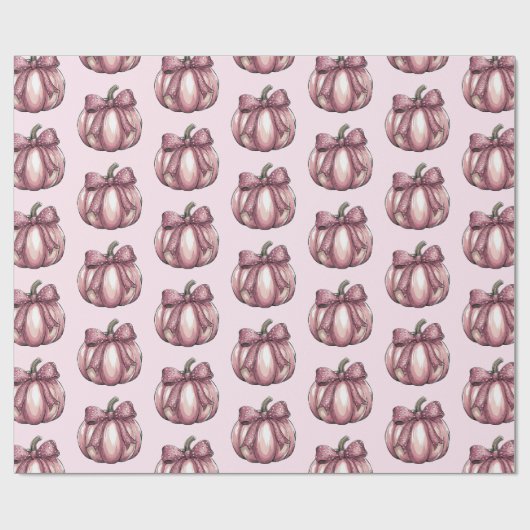 Moderner Trendfarbener Pumpkin Coquette Bow Geschenkpapier (Flach)