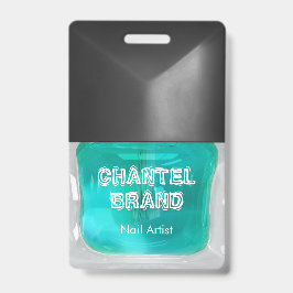 Moderner trendiger aquamariner Nagellack Schönheit Ausweis