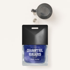 Moderner, trendiger, blauer Nagellack, Schönheitss Ausweis