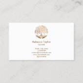 Moderner, trendiger Coach Baum des Lebens Gold Yog Visitenkarte (Rückseite)