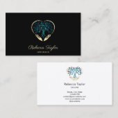 Moderner, trendiger Coach Baum des Lebens Hände He Visitenkarte (Vorne/Hinten)