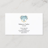 Moderner, trendiger Coach Baum des Lebens Hände He Visitenkarte (Rückseite)