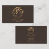 Moderner, trendiger Coach Baum Leben Gold Yoga Bu Visitenkarte (Vorne/Hinten)