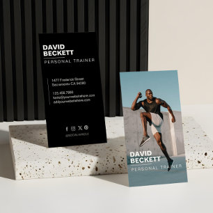 Moderner Trendiger Coach Personal Trainer Fitness Visitenkarte