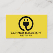 Moderner, trendiger Cooler gelber Kabelnetzbetreib Visitenkarte (Rückseite)