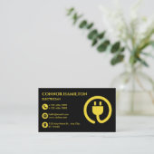 Moderner, trendiger Cooler gelber Kabelnetzbetreib Visitenkarte (Stehend Vorderseite)