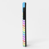Moderner, trendiger, cooler Regenbogen Zickzack Case-Mate iPhone Hülle (Hinten/Links)