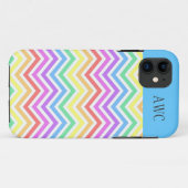 Moderner, trendiger, cooler Regenbogen Zickzack Case-Mate iPhone Hülle (Rückseite (Horizontal))