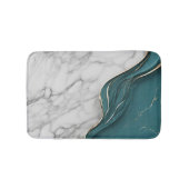 Moderner, trendiger, dunkler, Aquamariner Goldmarm Badematte (Vorderseite)