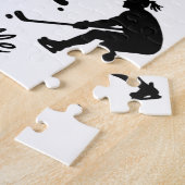 Moderner trendiger Eishockeyspieler Personalisiert Puzzle (Seite)