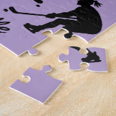Moderner trendiger Eishockeyspieler Personalisiert Puzzle (Seite)