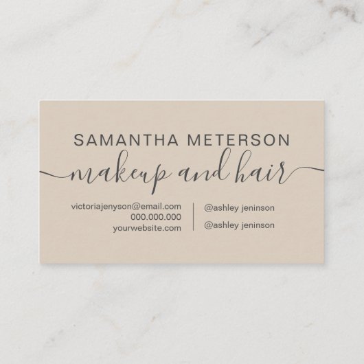 Moderner, trendiger Erdton beruflich Terminkarte (Rückseite)