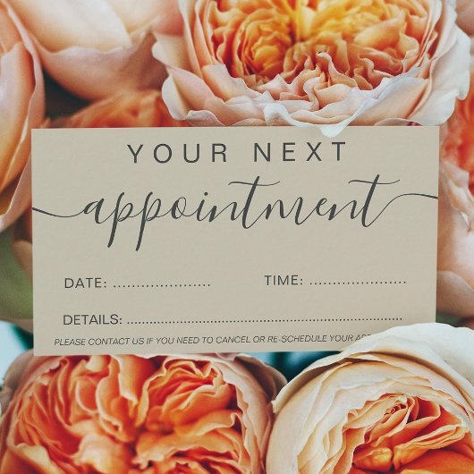 Moderner, trendiger Erdton beruflich Terminkarte