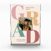 Moderner, trendiger, farbenfroher Script-Abschluss Fotoblock (Vorderseite)