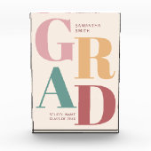 Moderner, trendiger, farbenfroher Script-Abschluss Fotoblock (Vorderseite)