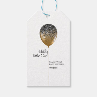 Moderner Trendiger Goldener Babyparty-Luftballon Geschenkanhänger