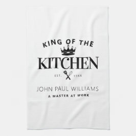 Moderner, trendiger König der Küchenkrone für Männ Geschirrtuch