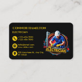 Moderner, trendiger, lebendiger Elektromann Visitenkarte (Vorderseite)