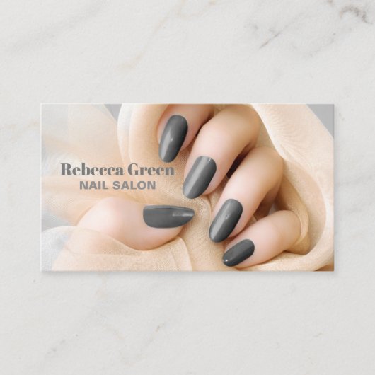 Moderner, trendiger Maniküre Nail Artist Nail Salo Visitenkarte (Vorderseite)