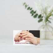 Moderner, trendiger Maniküre Nail Artist Nail Salo Visitenkarte (Stehend Vorderseite)