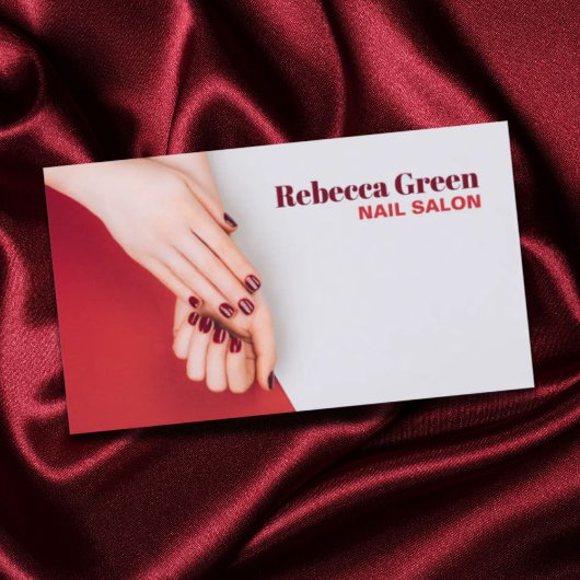 Moderner, trendiger Maniküre Nail Artist Nail Salo Visitenkarte