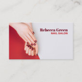 Moderner, trendiger Maniküre Nail Artist Nail Salo Visitenkarte (Vorderseite)