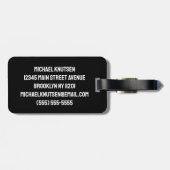 Moderner, trendiger Personalisierter Baseballball  Gepäckanhänger (Rückseite horizontal)