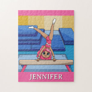 Moderner Trendiger Personalisierter Turnen Turner Puzzle