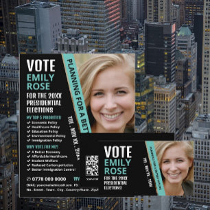 Moderner, trendiger politischer Wahlkämpfer Visitenkarte