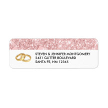 Moderner, trendiger Rosa Glitzer & Goldring