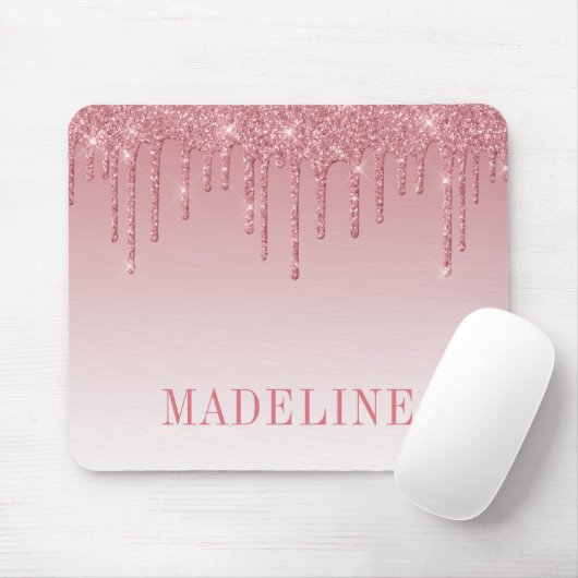 Moderner, trendiger, rosafarbener Glitzer Mousepad (Mit Mouse)