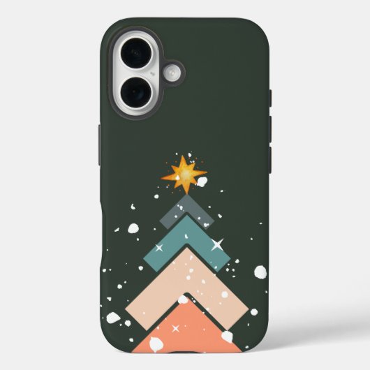 Moderner, trendiger Schneehochbaum Case-Mate iPhone Hülle (Rückseite)