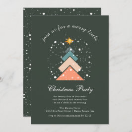 Moderner, trendiger Schneehochbaum Feiertagskarte