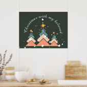 Moderner, trendiger Schneehochbaum Poster (Küche)