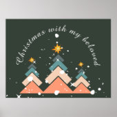 Moderner, trendiger Schneehochbaum Poster (Vorne)