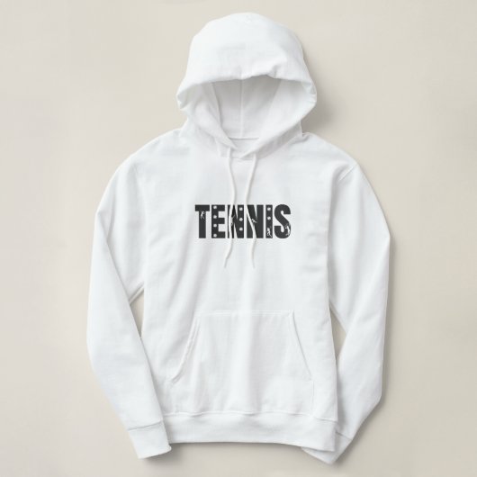Moderner, trendiger Tennis Player Typografie Text  Hoodie (Design vorne)